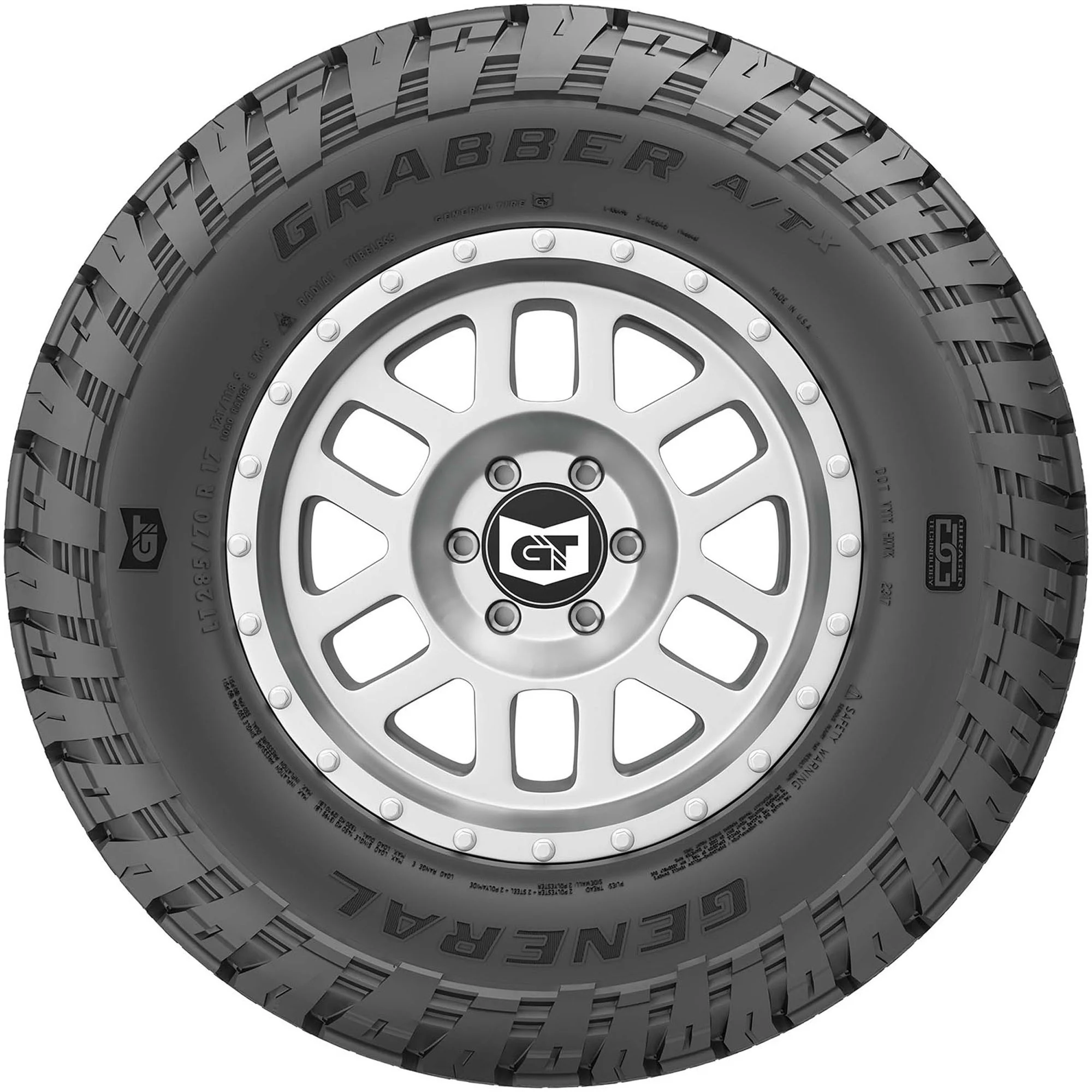 Set of 4 General Grabber A/TX LT33X12.50R15 108R C Tires