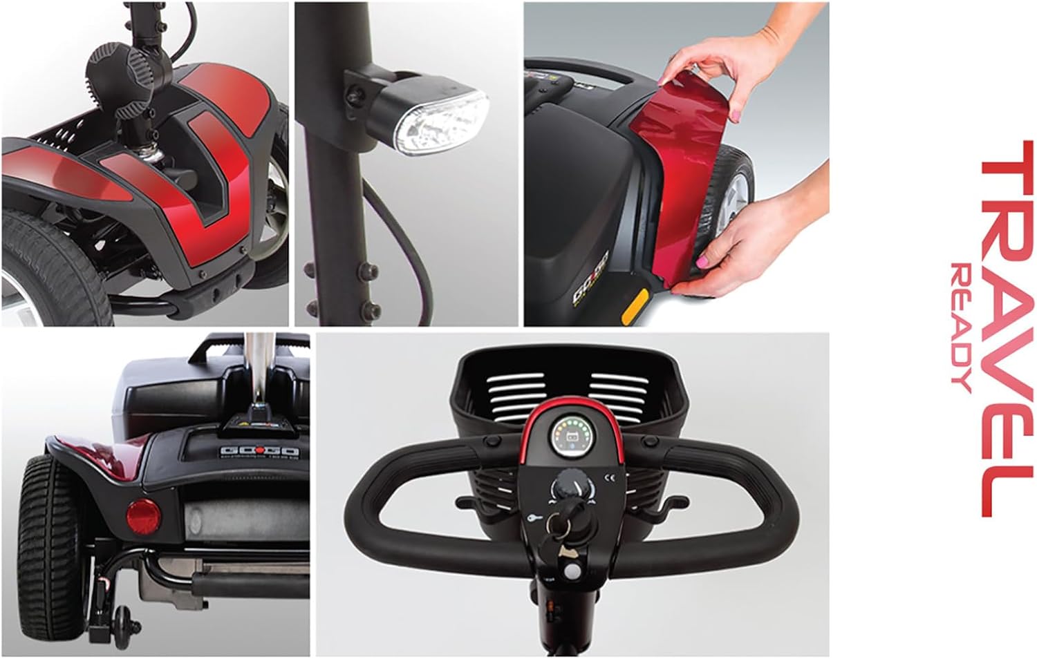 Pride GoGo Sport 4-Wheel Mobility Scooter, 325 lb. Weight Capacity, with 5-Year Extended Warr