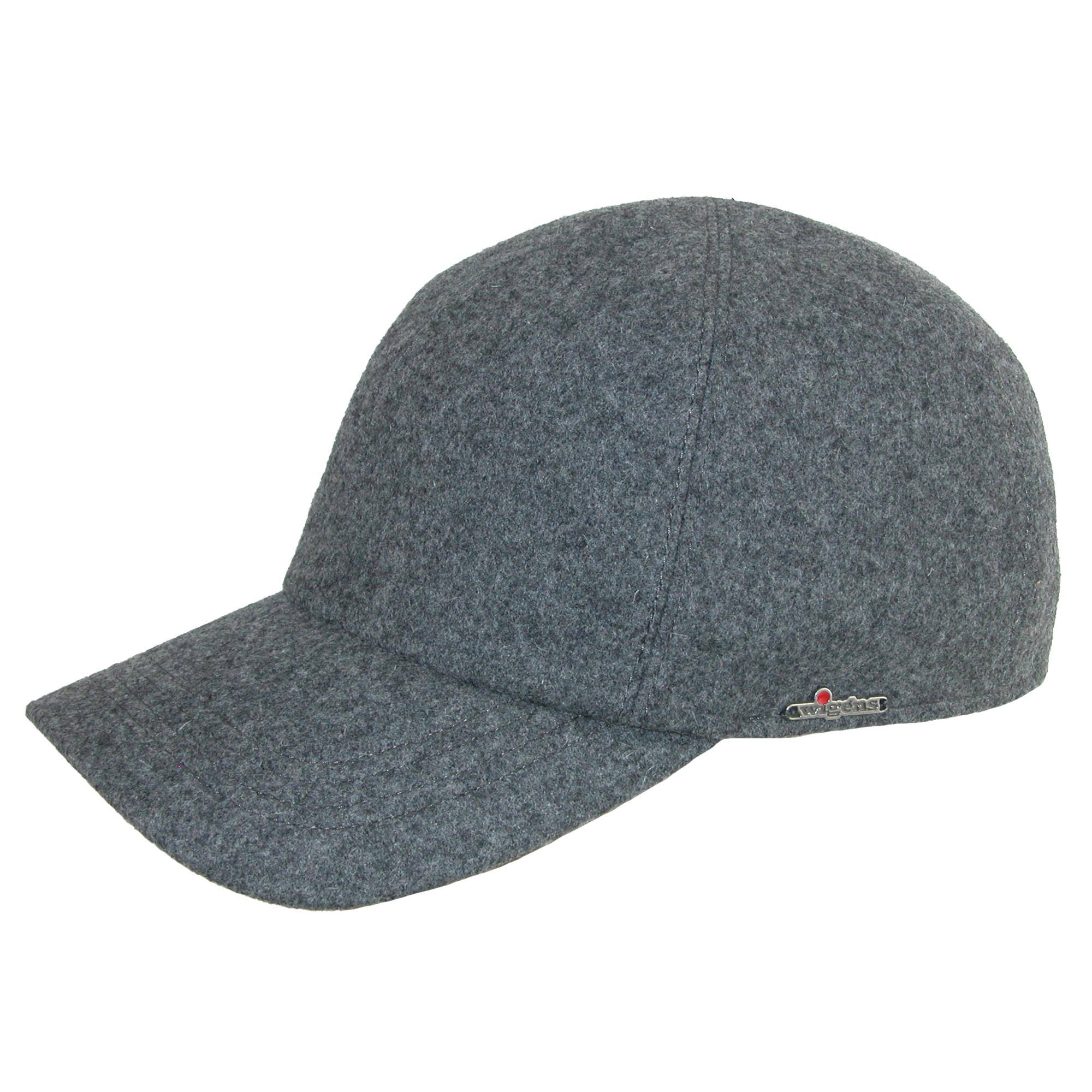 Wigens Men&s Wool Baseball Cap with Earflaps - Grey 64