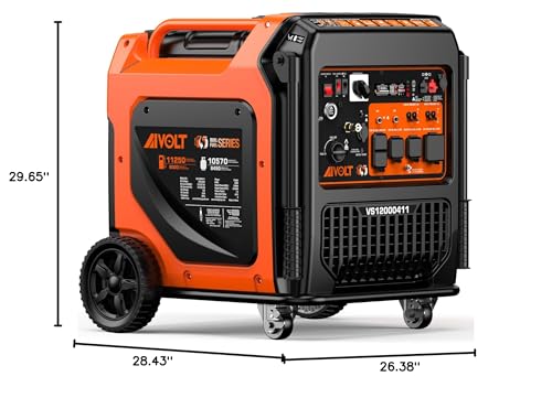AIVOLT 8000W Dual Fuel Super Quiet Inverter Generator with Electric Start - Gas Propane Powered Portable Generator Upgraded Version for Home Backup, RV, Camping & Travel - 50 State Approved