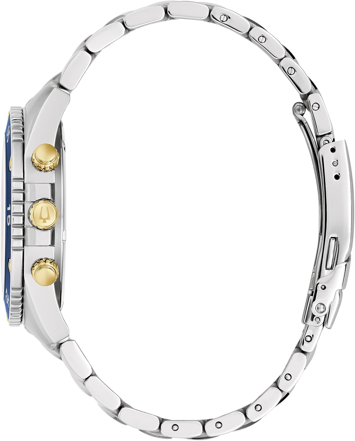 Bulova Men's Marine Star Two-Tone Stainless Steel Chronograph Quartz Watch, Blue Dial Style: 98H37