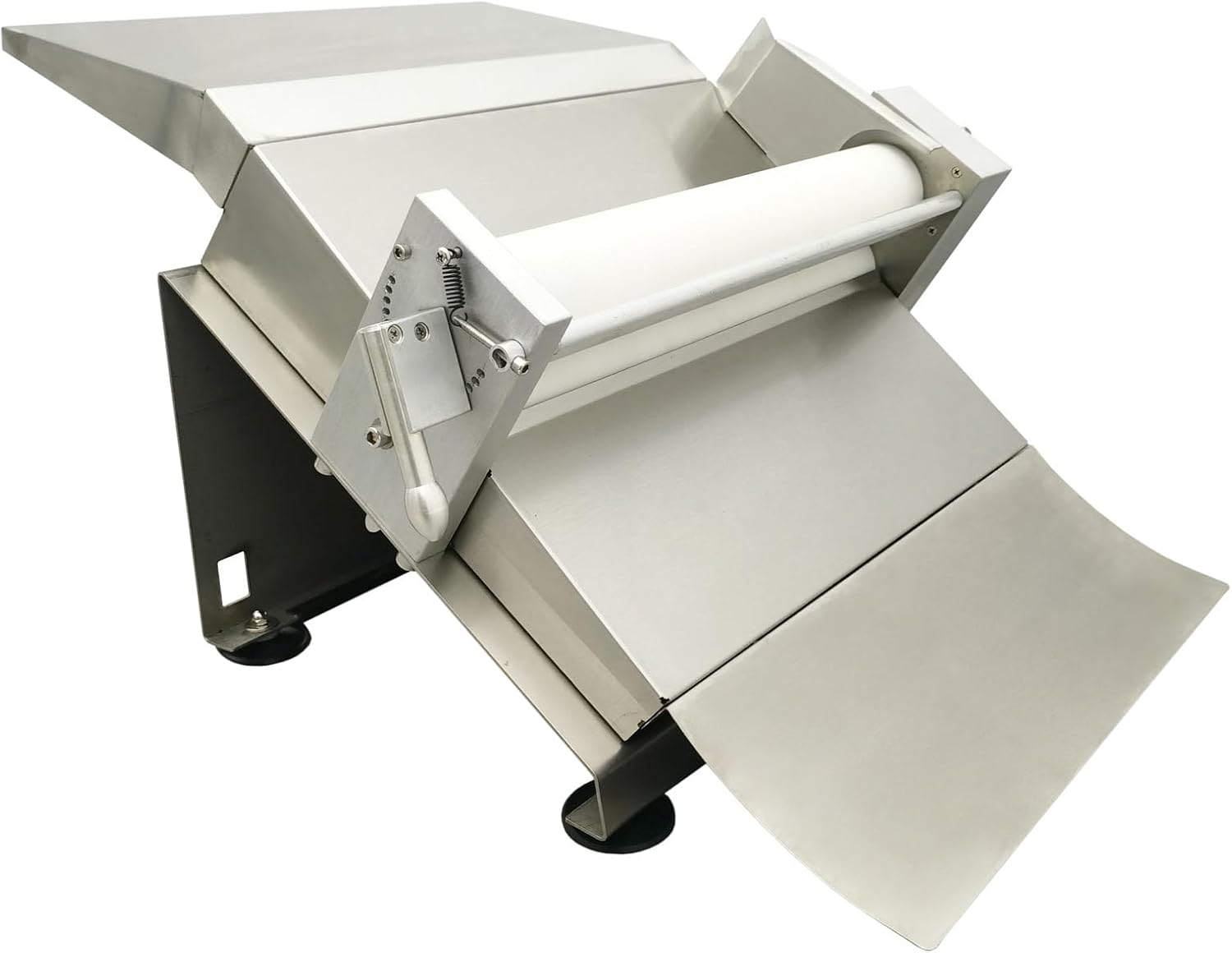 Manual Dough Roller Sheeter 16.5" Dough Press Machine Stainless Steel Pastry Pasta Maker Non-Stick Rollers with 19 Gears Thickness Control for Icing Fondant Croissants Pizza and Puff Pastry