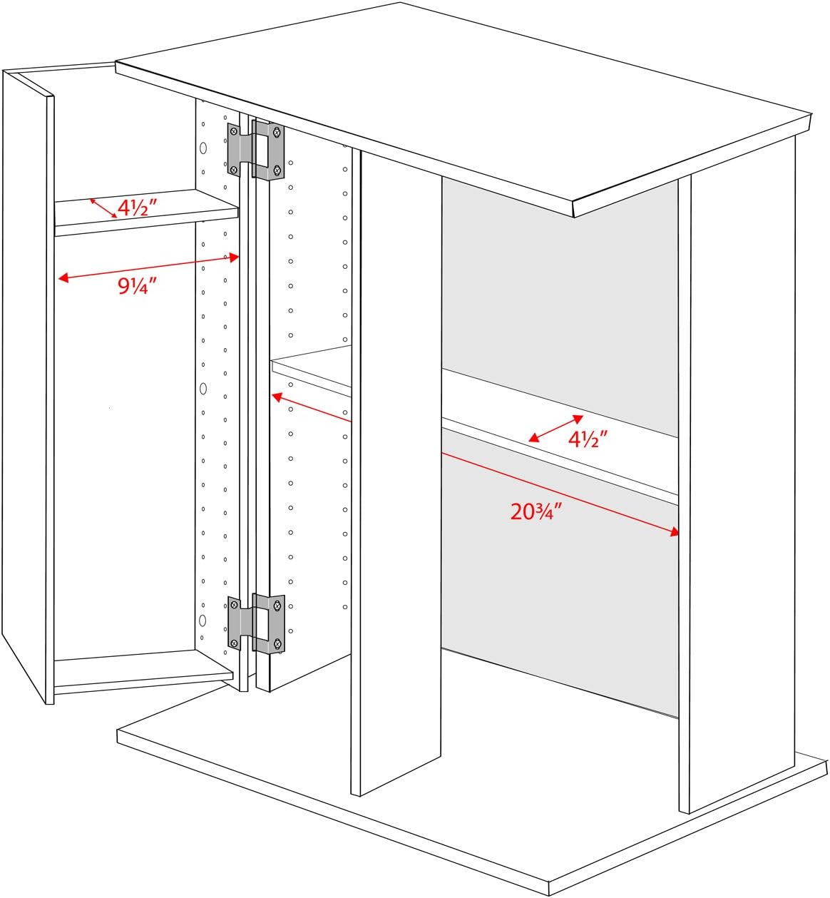 Prepac Locking Media Storage Cabinet, Black