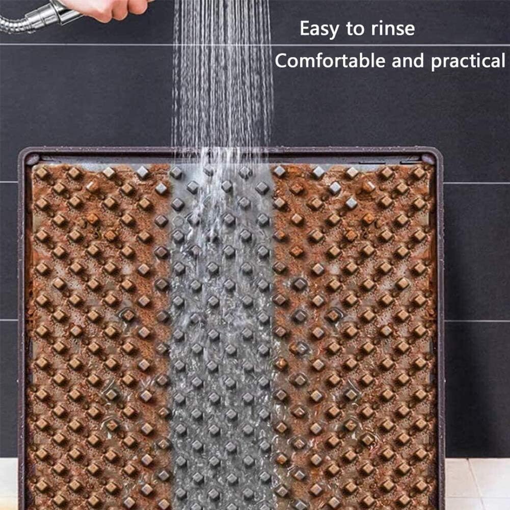 Non Slip Shoe Soles Disinfecting Floor Mat, Automatic Cleaning Household Foot Pads, Indoor Outdoor Rubber Easy Clean Sole Doormat, Carpet and Door Mats, Shoe Sole Cleaner, Washabl Footbath Mat