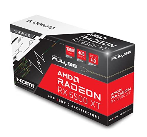 Sapphire Radeon RX 6500 XT Pulse Gaming 4GB GDDR6 PCI-Express Graphics Card