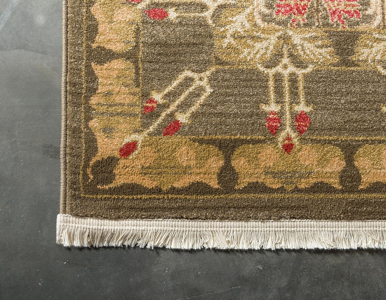 Unique Loom Edinburgh Collection Area Rug - Canmore (10' 6" x 16' 5" Rectangle, Brown/ Light Blue)
