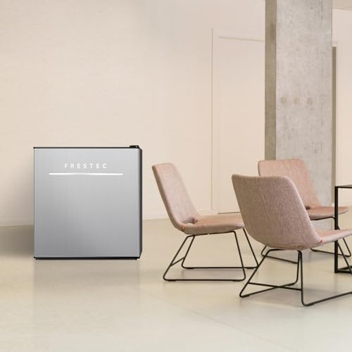 Frestec 1.7 Cu.Ft Mini Fridge for Bedroom, Mini Refrigerator with freezer, Dorm Fridge with Freezer, Reversible Door Perfect for Room and Office, Adjustable Temperature