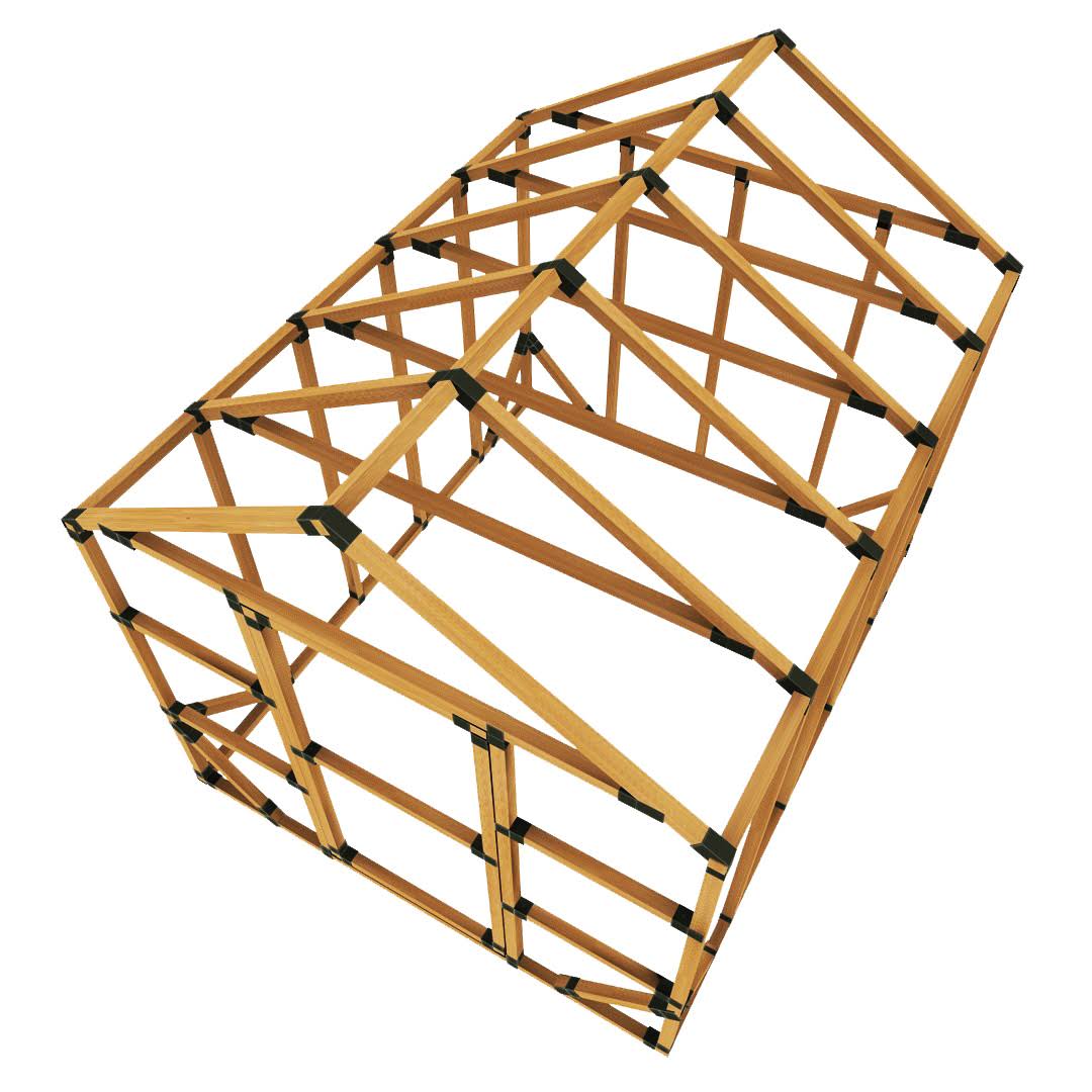 8 ft. W x 10 ft. D Custom DIY Greenhouse Kit by E-Z Frames