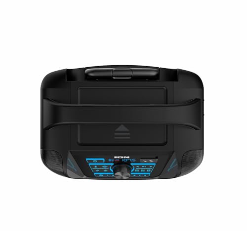 ION Block Rocker - Portable Bluetooth Outdoor Party Speaker with Karaoke Microphone, Battery, 4 Speakers, Radio, USB Port, App, Water-Resistant, 120W