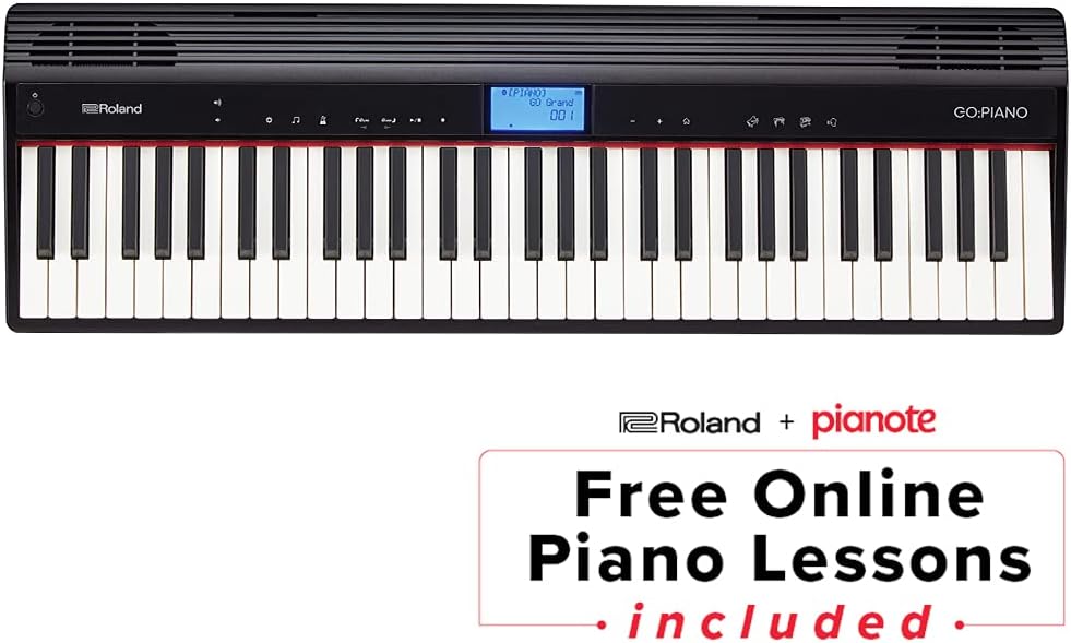 Roland GO:PIANO 61-key Digital Piano Keyboard with Integrated Bluetooth Speakers (GO-61P)