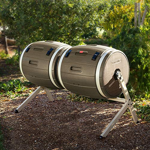 Lifetime 60309 Double Bin Rotating Composter, 100 gallon