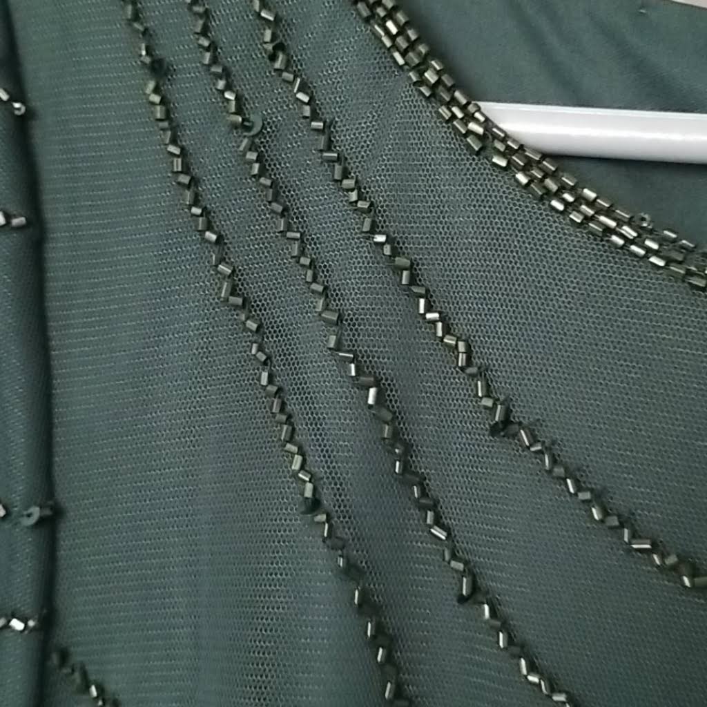Adrianna Papell Beaded Blouson Gown - Green