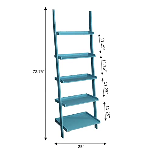 Convenience Concepts French Country Bookshelf Ladder, Blue