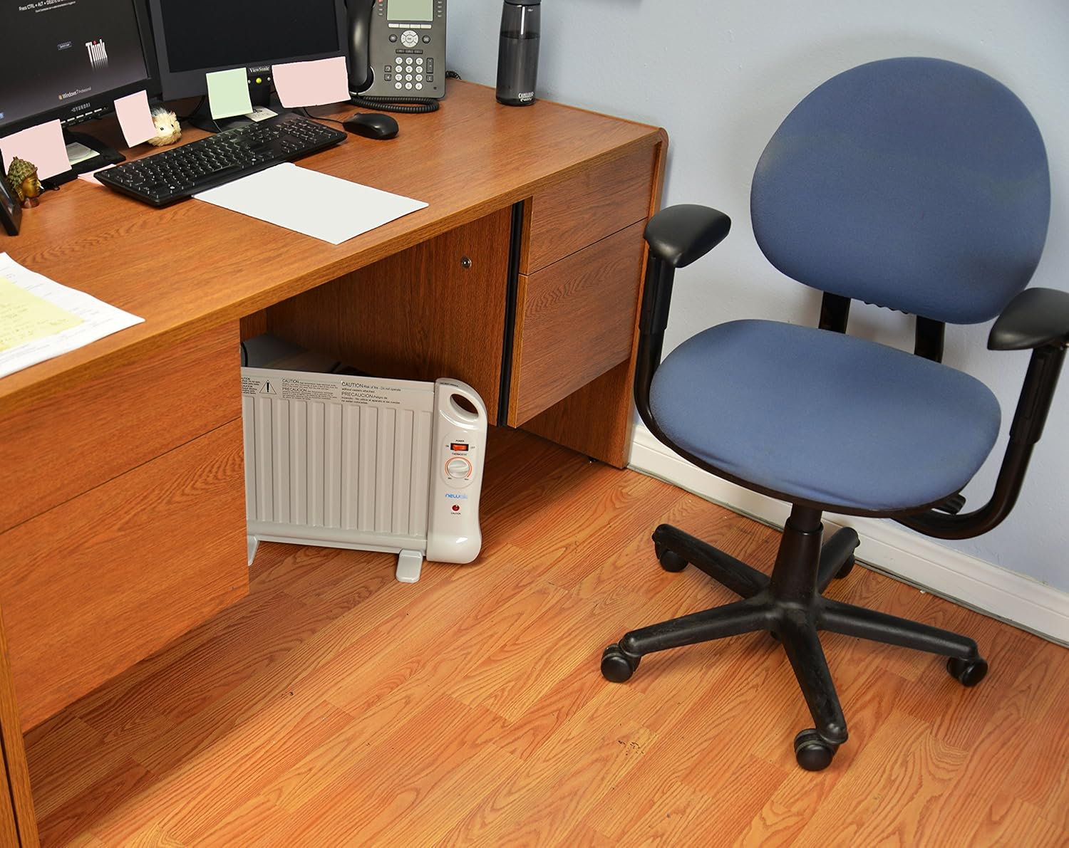 NewAir Portable Heater - 400-watt Under Desk Heater with Slim Fit Design and Silent, Energy Efficient Operation | Ideal for Office, Desk, Home, and More Pack of 2