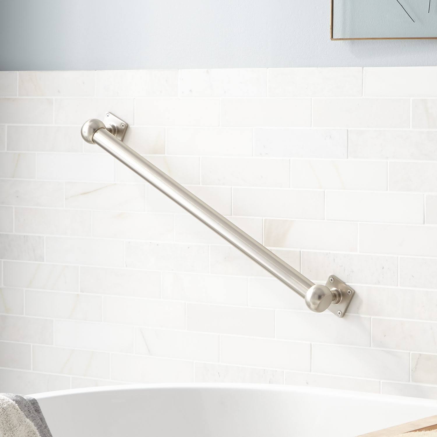 36x22 Cumbria Grab Bar - Brushed Nickel | Brass | Signature Hardware