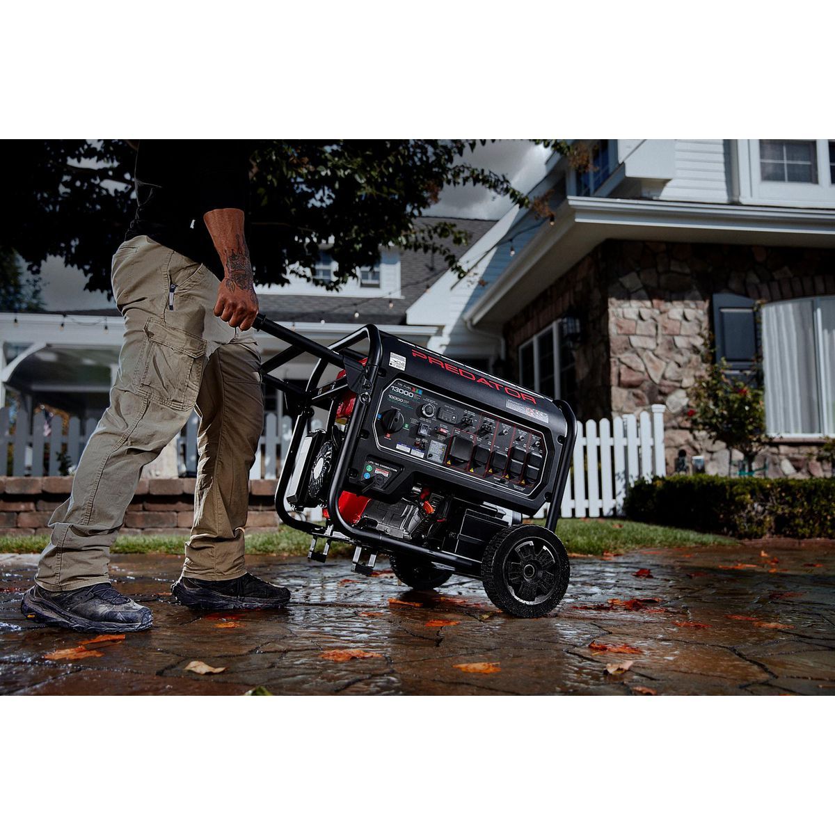 PREDATOR 13,000 Watt Tri-Fuel Portable Generator with Remote Start and CO SECURE Technology, EPA