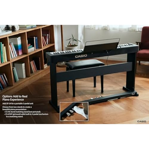 Casio CDP-S160 – 88-Key Weighted Digital Piano with Scaled Hammer Action Keyboard | Duet Mode for Students | Realistic Feel, Slim & Portable | Built-In Tones, Effects, USB-MIDI, Speakers | Black
