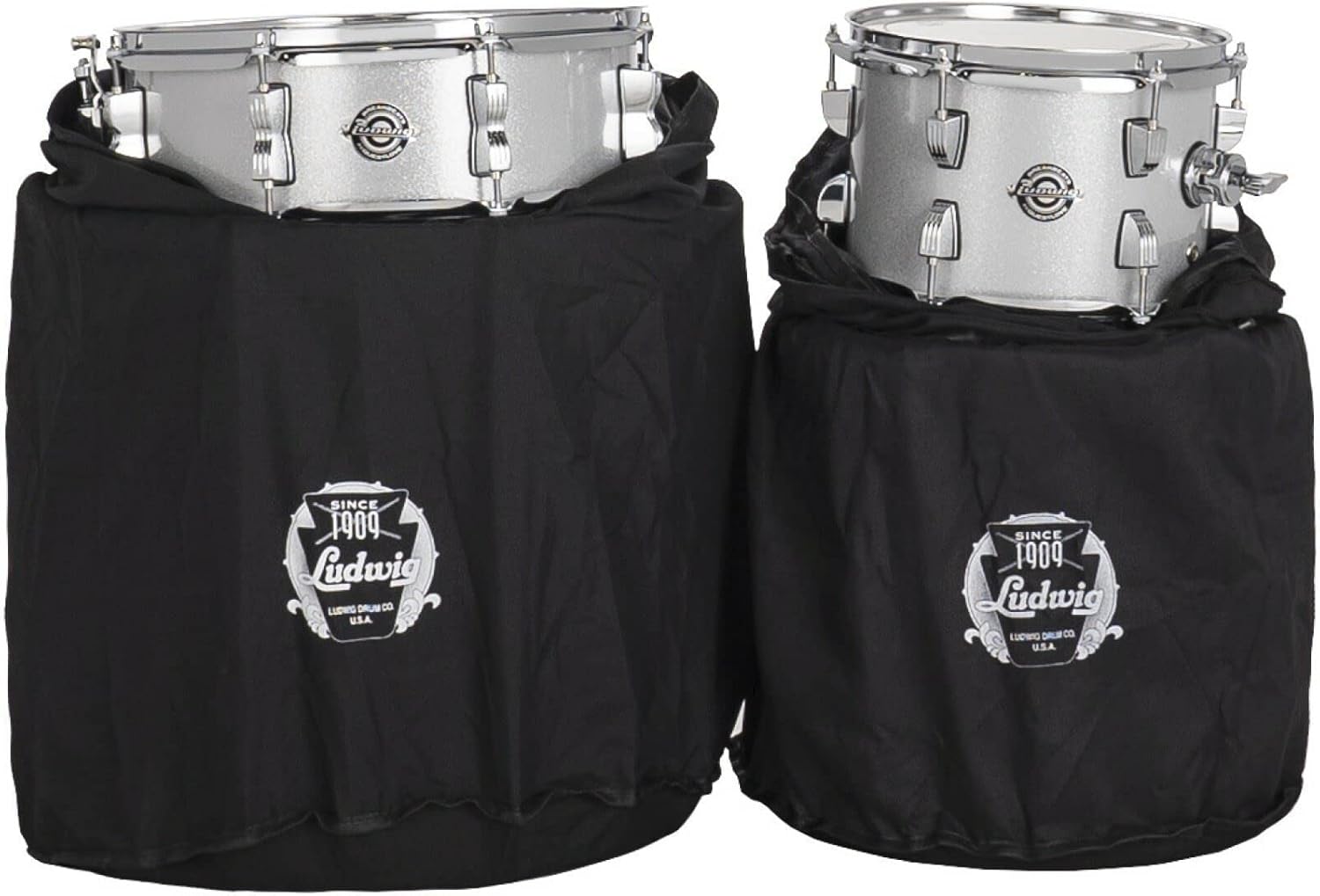 Ludwig Breakbeats by Questlove 4-Piece Drum Set Shell Pack, Silver Sparkle