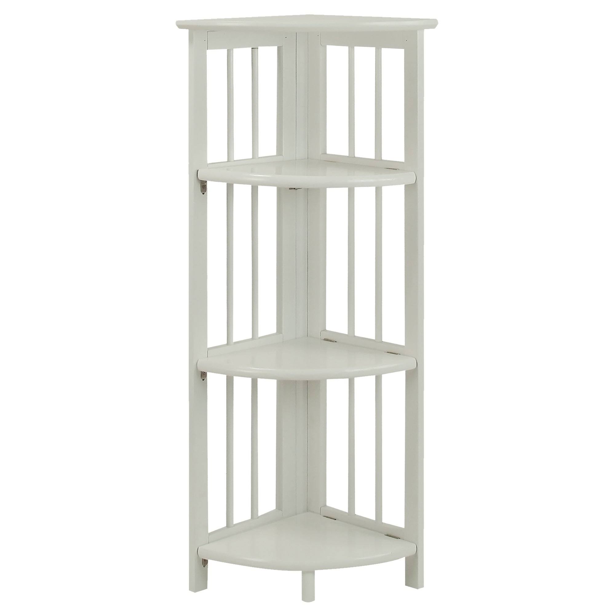 Casual Home 4-Shelf Corner Folding Bookcase - Truffle Brown