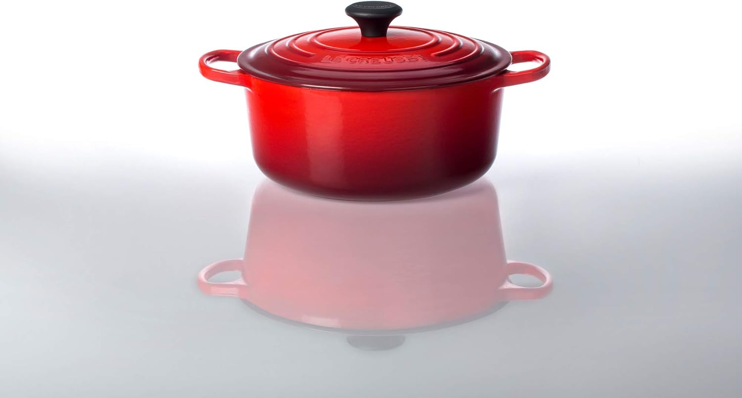 Le Creuset Enameled Cast Iron Signature Round Dutch Oven, 7.25 qt., Cerise