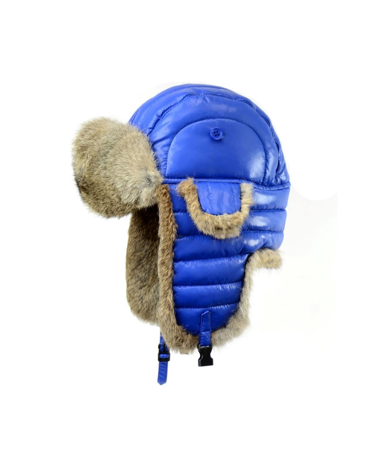 Crown Cap Nylon Shell Rabbit-Trimmed Aviator Hat - Yellow/Natural - S