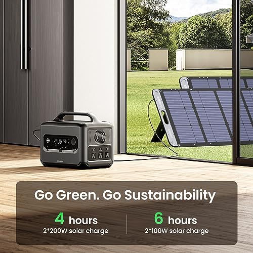 UGREEN Portable Power Station PowerRoam 1200, 1024Wh Solar Generator, LiFePO4 Battery, 1.5H Fast Charging, 1200W AC Outlets, Generators for Outdoor Camping/Home Backup/RVs (Solar Panel Optional)