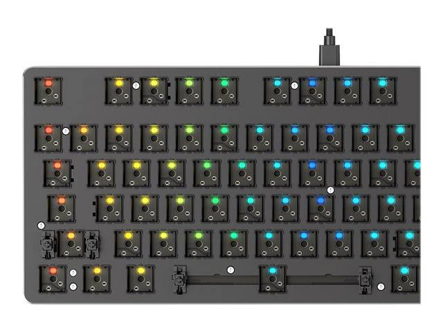 Glorious GMMK-COMPACT-BRN - Keyboard - backlit - USB - QWERTY - key switch: Gateron Brown - black