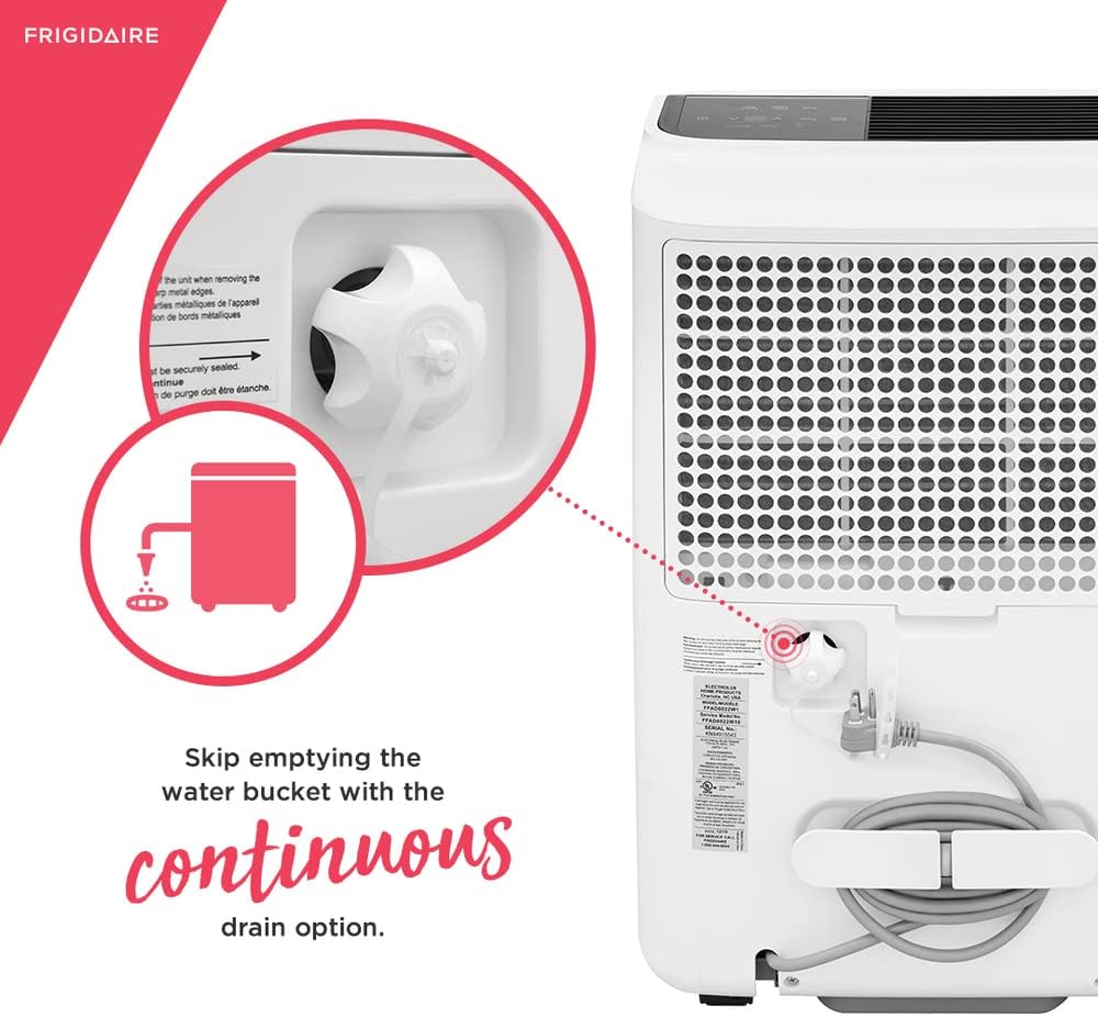 Frigidaire Dehumidifier, High Humidity 50 Pint Capacity, in White