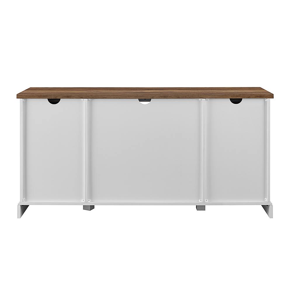 Walker Edison - Rustic Farmhouse TV Stand Cabinet for Most TVs Up to 64x22 - Reclaimed Barnwood