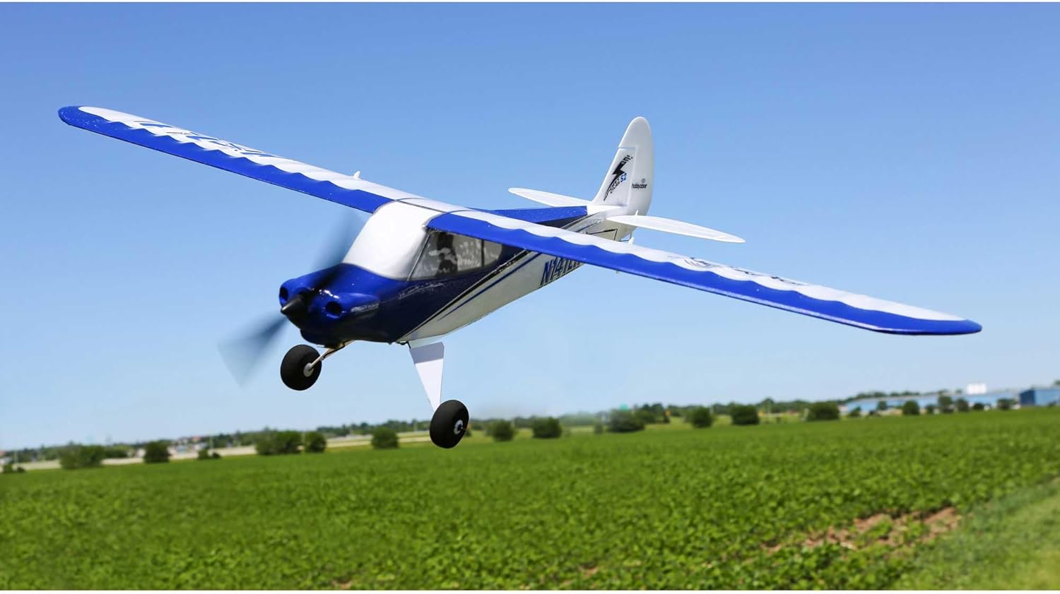HobbyZone Sport Cub S RC Airplane RTF with SAFE Technology (Includes 6-CH 2.4GHz Transmitter | 150mAh 3.7V LiPo Battery | USB Charger), HBZ4400,Blue
