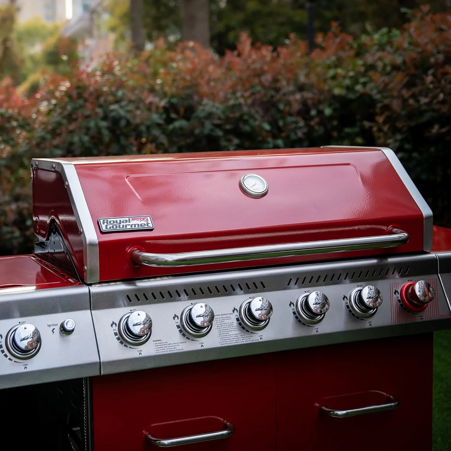 Royal Gourmet GA6402R 6-Burner BBQ Gas Grill with Sear Burner and Side Burner