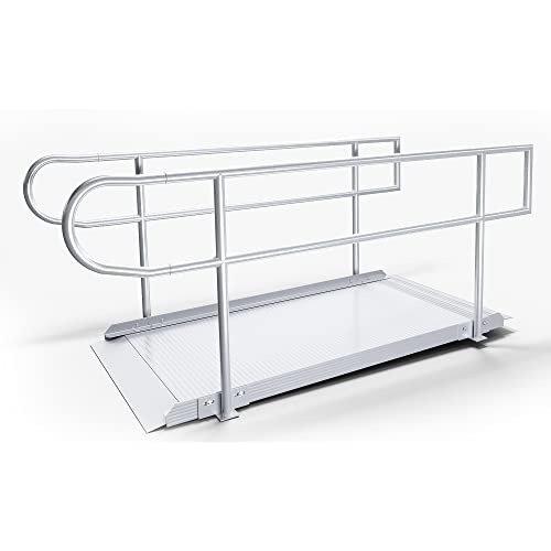 Empower Series Semi-Portable 36-inch Wide Aluminum Wheelchair Ramp (Ramp and Handrails, 72 inches)