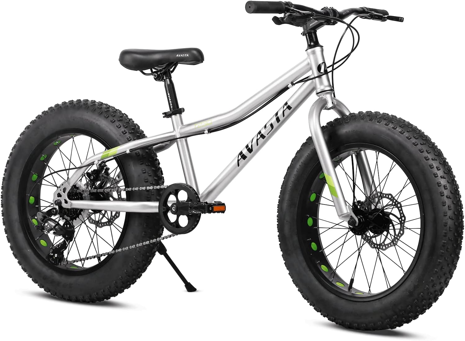 AVASTA 20 Inch Kids Fat Tire Bike, Shimano 7-Speed and Dual Disc Brake