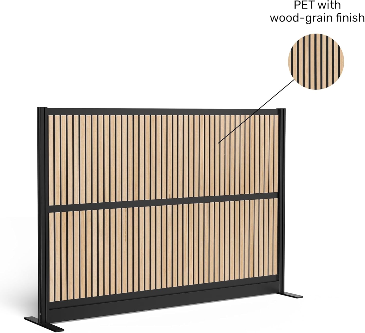 Stand Up Desk Store Grove Modular Wall | Modern Style Partition, Cubicle Wall & Room Divider for Office, School, Library | Recycled PET Noise Reduction Panels | 70x48”