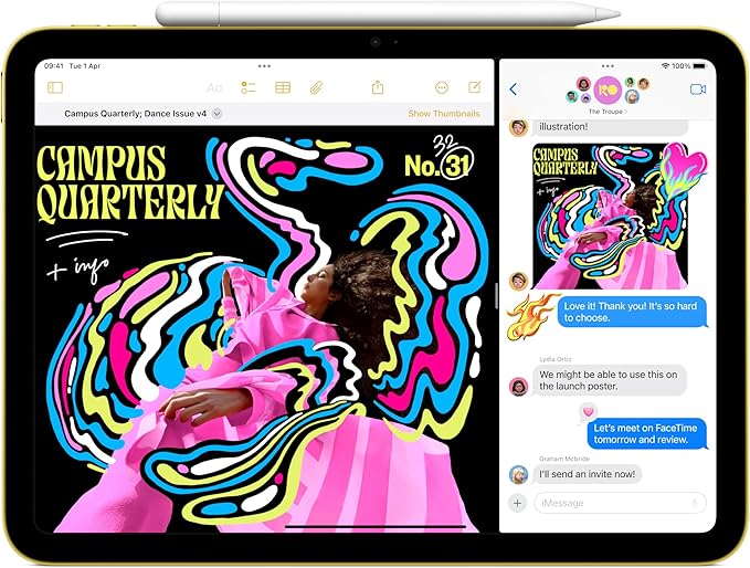 Apple iPad 11-inch: A16 chip, 11-inch Model, Liquid Retina Display, 512GB, Wi-Fi 6, 12MP Front / 12MP Back Camera, Touch ID, All-Day Battery Life — Silver