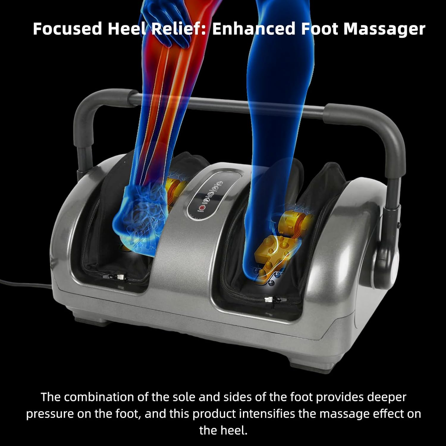Shiatsu Foot Massager with Heat, Deep Tissue Massage Electric Massage for Feet Calf Arm Muscle Relax, Feet Massager for Circulation and Pain Relief
