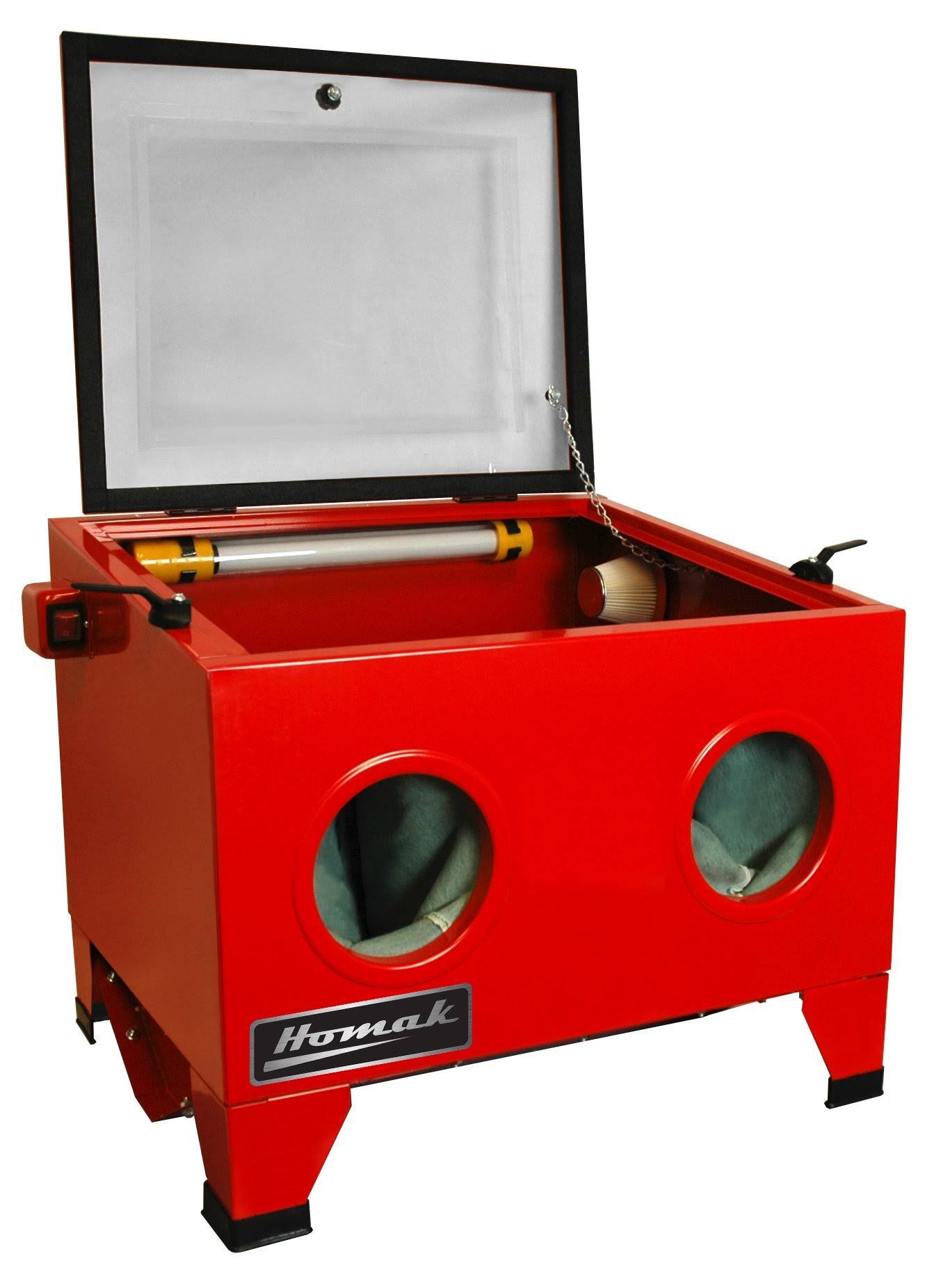 Homak RD00920250 Table Top Abrasive Blast Cabinet Red