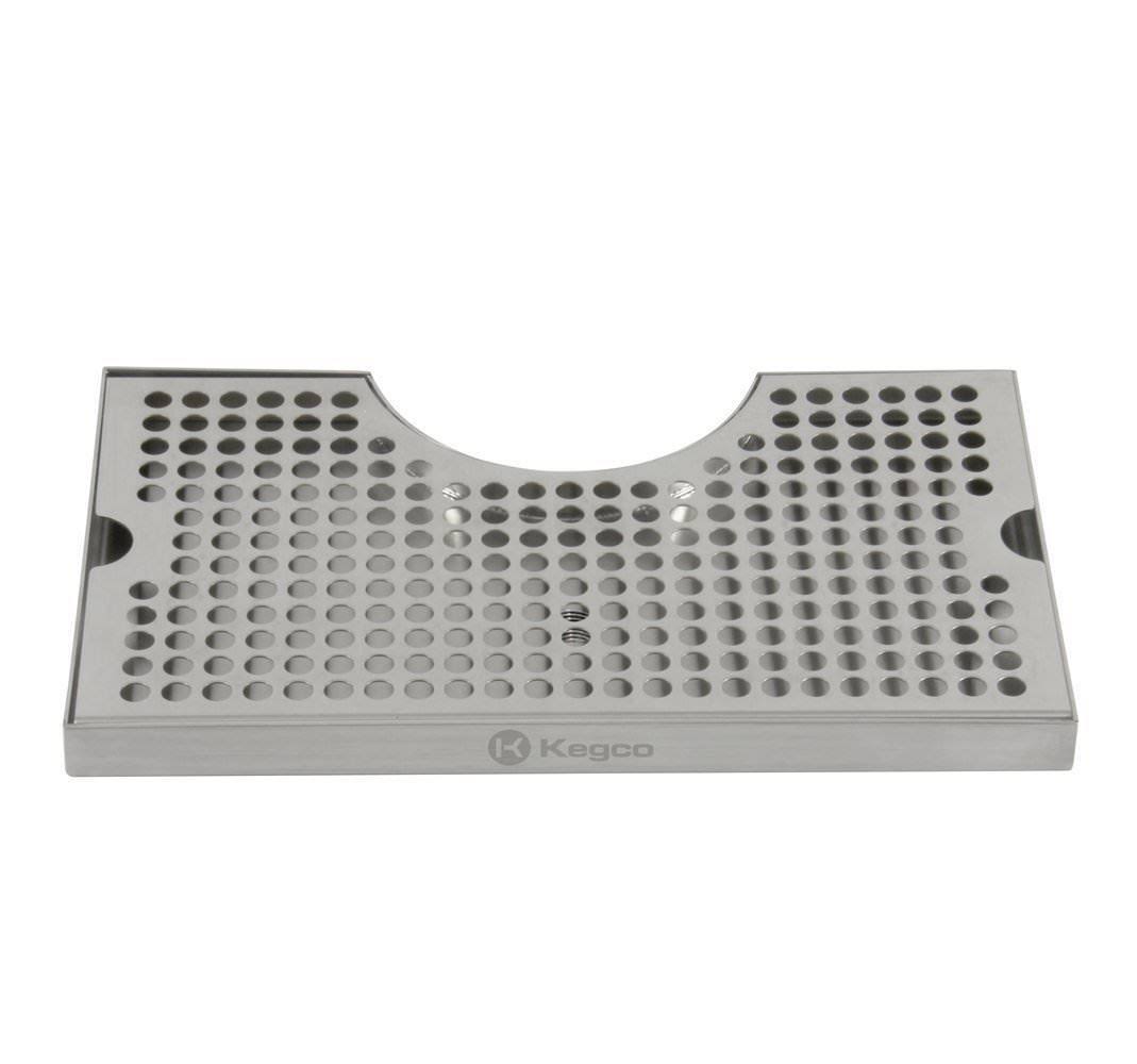 Kegco DP-920D Beer Drip Tray Stainless Surface Mount 3x22 Column Cut-Out with Drain