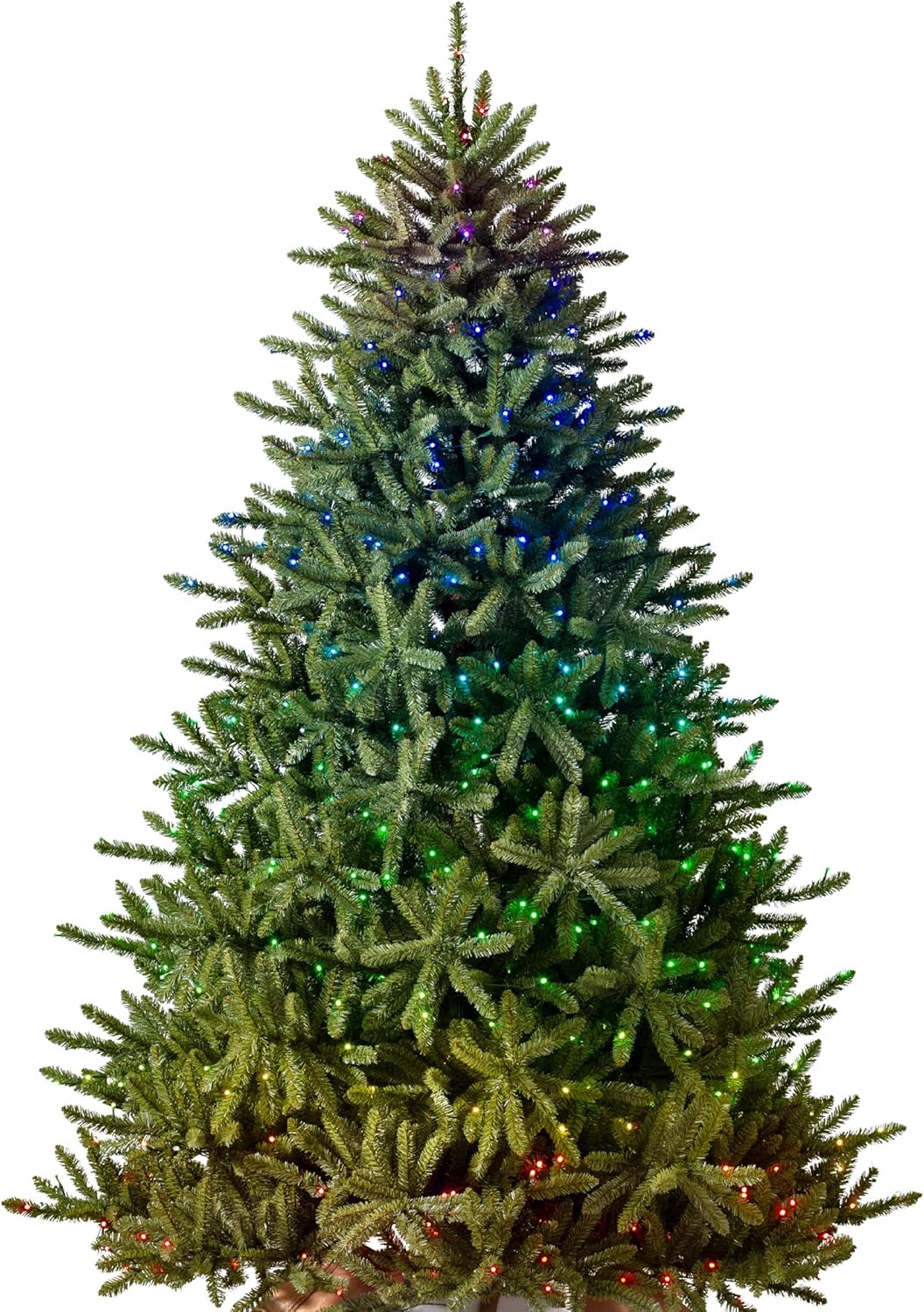 Balsam Hill 7.5ft Pre-Lit Classic Blue Spruce - Artificial Christmas Tree with 1000 Clear Incandescent Lights, Easy Plug Technology, Premium Stand for Indoor Holiday Decorating