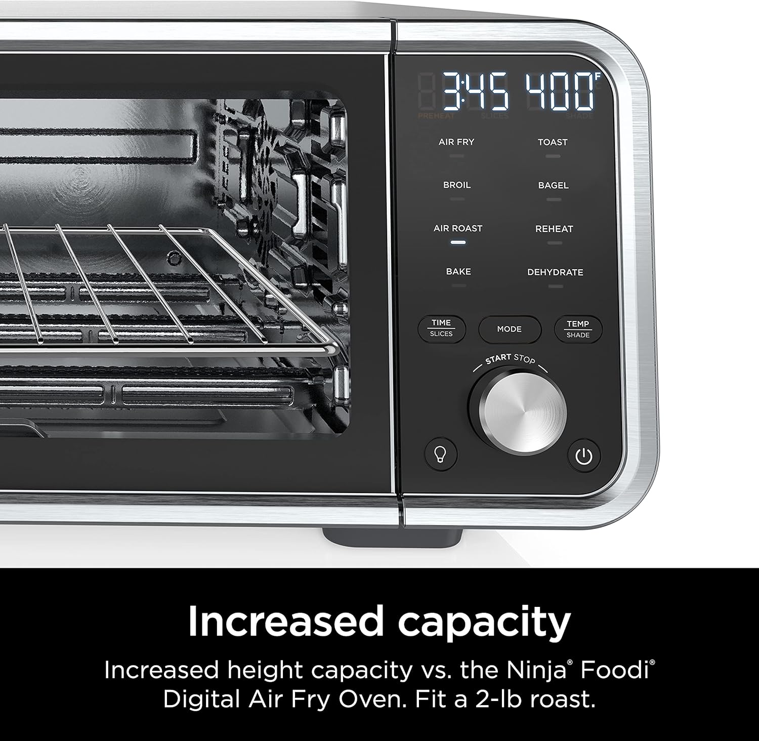 Ninja SP201 Digital Air Fry Pro Countertop 8-in-1 Oven with Extended Height, XL Capacity, Flip Up & Away Capability for Storage Space, with Air Fry Basket, Wire Rack & Crumb Tray, Silver
