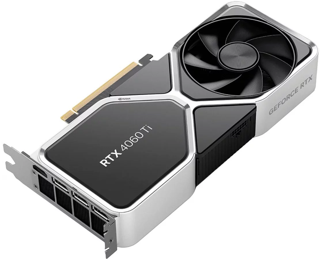 NVIDIA - GeForce RTX 4060 Ti 8GB GDDR6 Graphics Card - Titanium and black