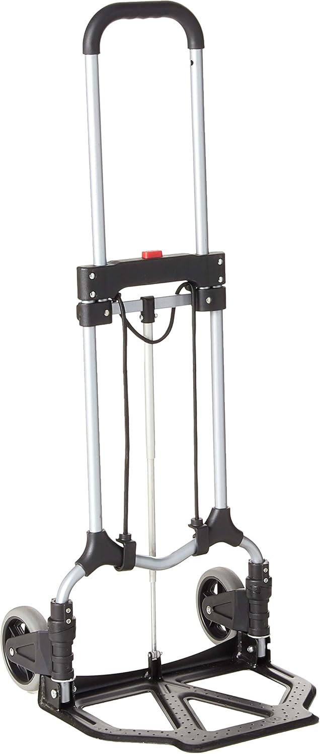 Magna Cart S-RS Personal MCI Folding Steel Hand Truck, Red/Silver Pack of 2