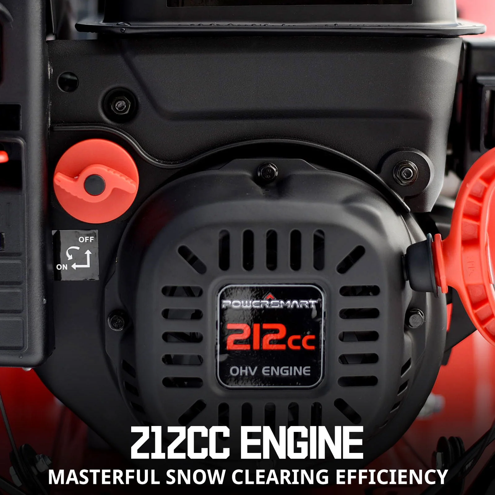 PowerSmart Gas Snow Blower: 24 in. Two-Stage, Electric Start, 212CC Self-Propelled Snow Blower with LED Headlight