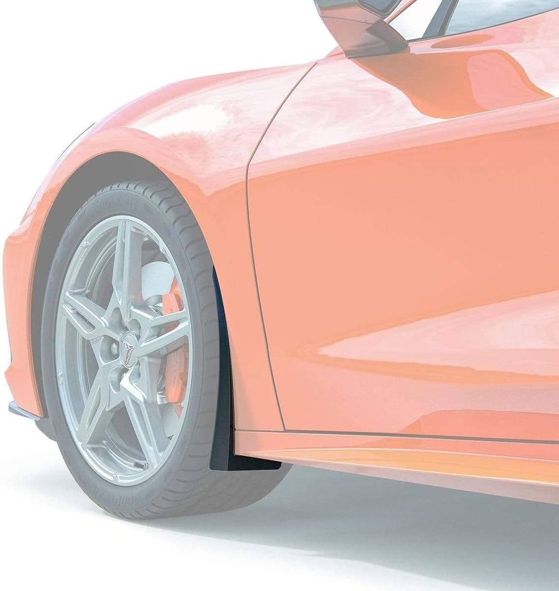 ACS Composite C8 Corvette Rock Guards Splash Guards Mud Flaps | Painted Carbon Flash Black | Fits 2020+ Z51 & Non-Z51