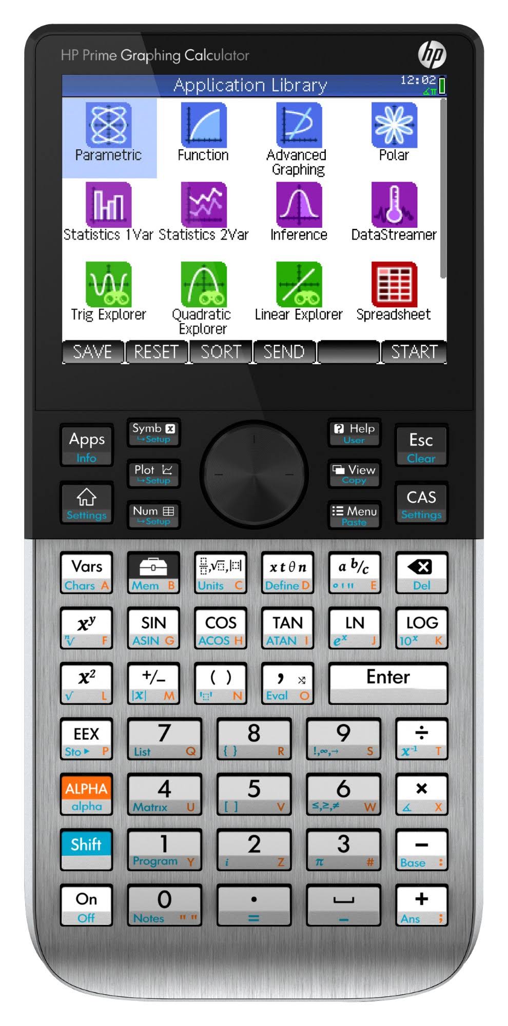 HP Prime Graphing Calculator Desktop Silver 2AP18AA#B1S - Black