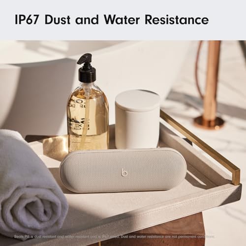 Beats Pill - Portable Bluetooth Speaker- Up to 24H Battery Life, Water Resistant, Bluetooth, Apple & Android Compatible, Seriously Loud Sound for Home, Outdoor and Travel- Champagne Gold