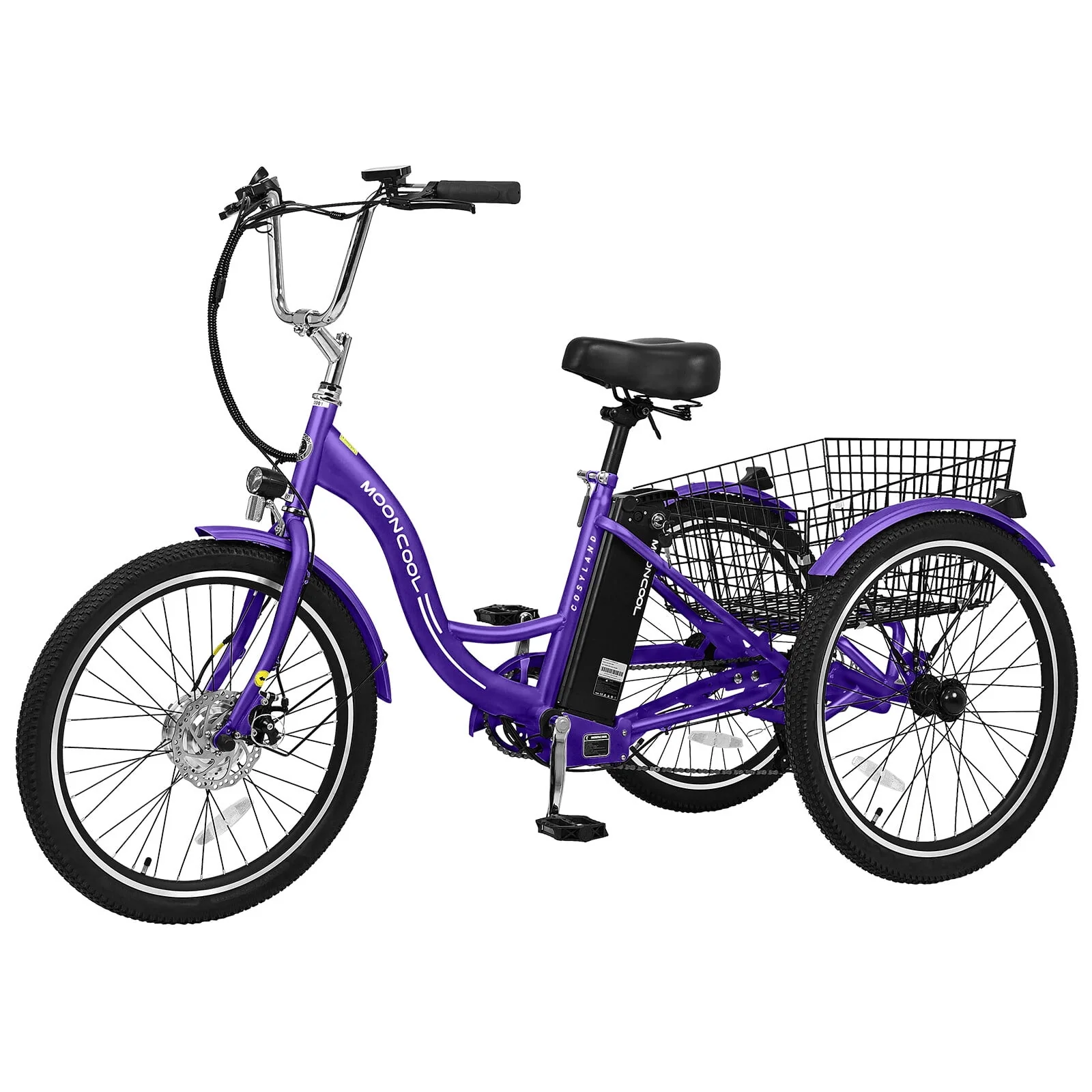 Lilypelle Adult Electric Tricycles,3 Wheel Electric Bike,15.5 Mph Electric Trikes for Seniors,7-Speed & 4 Adjustable Riding Modes Electric Tricycle With Removable Lithium Battery