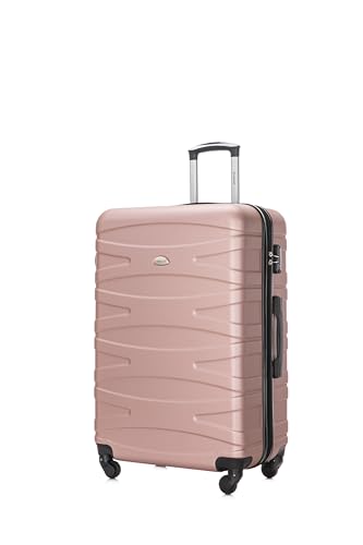 Luggage Sets 3 Piece Luggage Set - Hard luggage sets with spinner wheels and TSA Lock - Lightweight Expandable Suitcase Set (sizes 20",24",28") (rose gold)