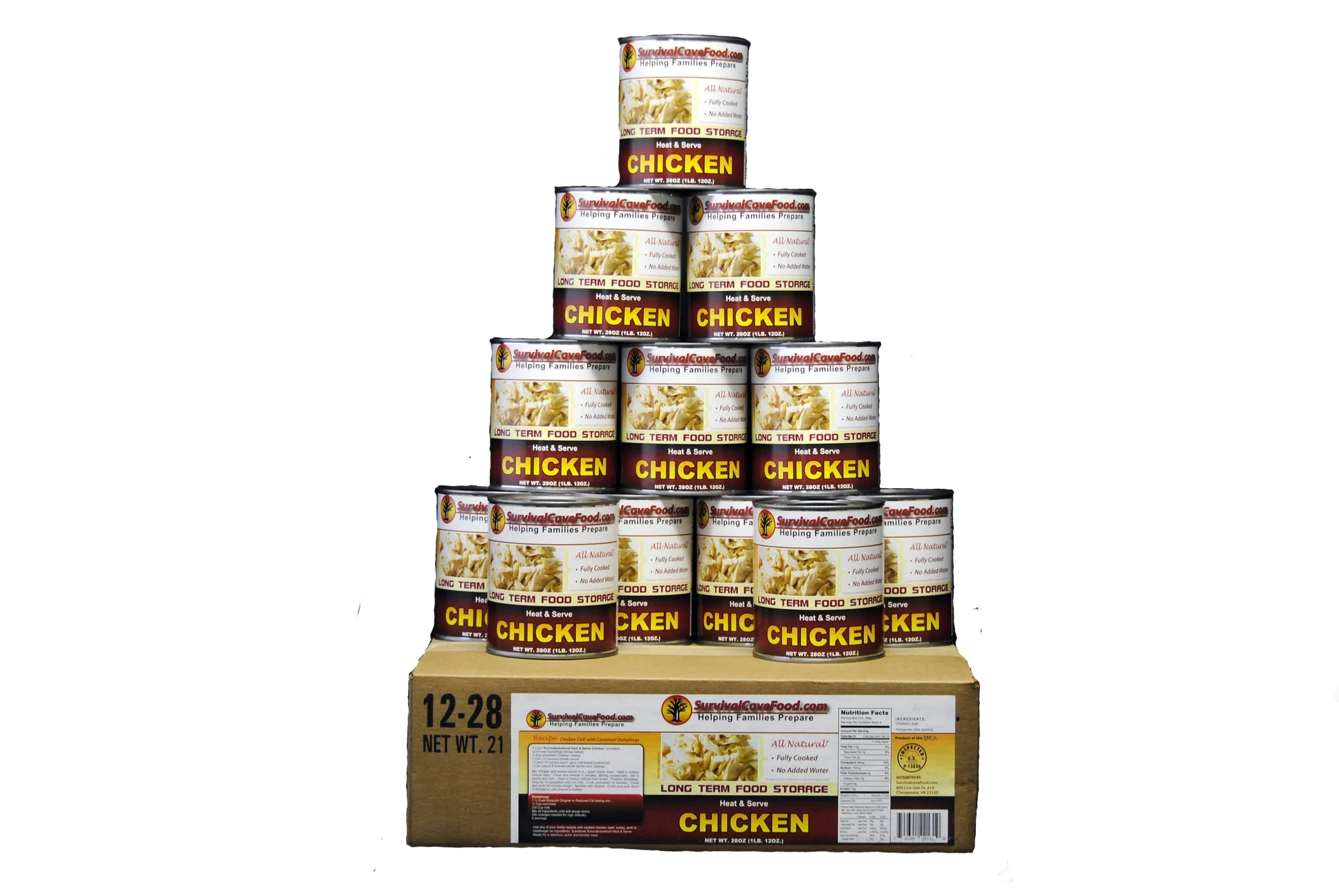 Survival Cave Food SCFTKY Canned Turkey- 12 cans - 1 case
