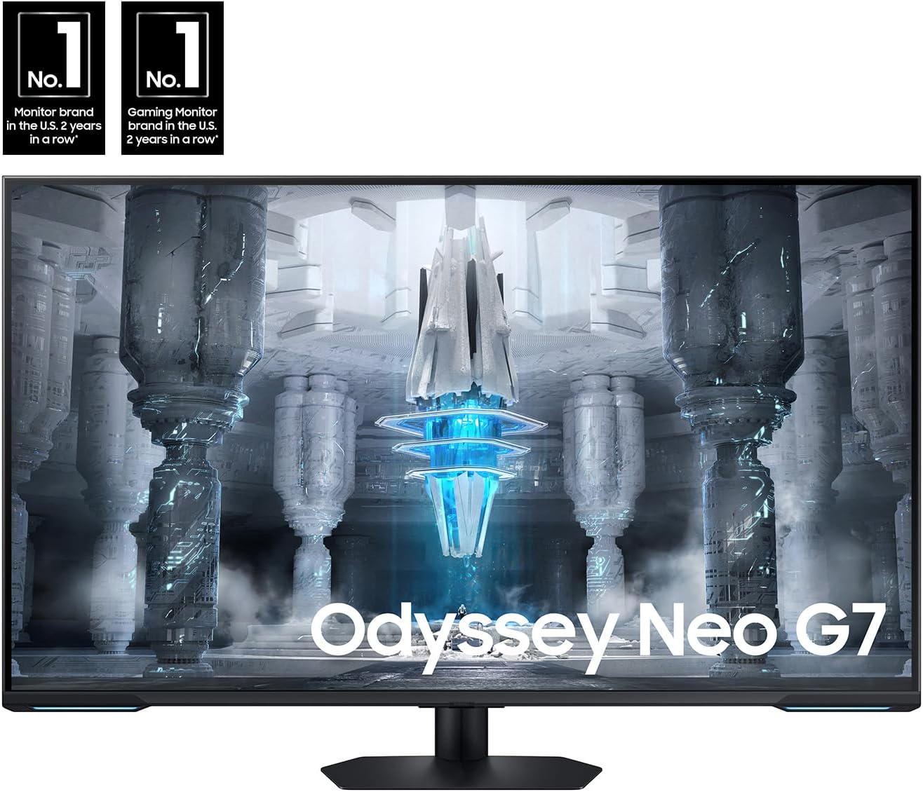 SAMSUNG - Odyssey Neo G7 43" Mini 4K UHD 1ms AMD FreeSync Premium Pro Smart Gaming Monitor with HDR600 - Black LS43CG700NNXZA